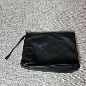 Steve Madden Wristlet Bag Clutch Black Color Faux Leather Zip